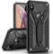 MILAN NICE Phone Case for iPhone XR Heavy Duty Protective Hard Cover Shockproof Certified with Drop Tested with Smartphone Kickstand (Black)
