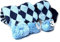 PLUSKER Golf Head Covers Navy Blue for Driver and Fairway Woods Club with Long Neck Pom Pom Sock Knitted Proector 3Pcs/Set Golf Headcovers for Male/Female Golfers