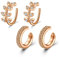 Mayhoop Faux Piercing Oreille Cartilage Faux Piercing Nez Non Piercing Helix Boucle d'oreille Non-Percé Ear Cuff Acier Chirurgical Mancheete d'oreille Faux Piercing 4Pièces Or Rose