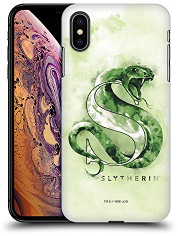 Head Case Designs Offizielle Zugelassen Harry Potter Slytherin Deathly Hallows XVI Harte Rueckseiten Handyhülle Hülle Huelle kompatibel mit Apple iPhone XS Max