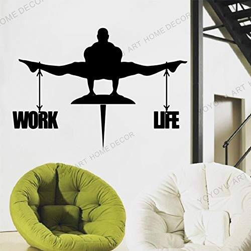 AGiuoo Work & Life Mann Social Media Office Wallpaper Poster, Balance Idee Business Worker Büro Dekor Aufkleber, Schule Schlafzimmer Aufkleber 36x52cm