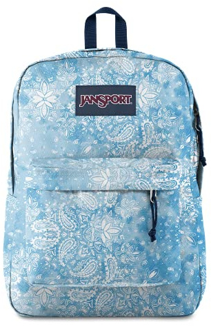 JanSport SuperBreak One Rucksäcke – langlebige, leichte Büchertasche mit 1 Hauptfach, Fronttasche mit integriertem Organizer – Premium-Rucksack, Glücksbandana