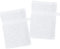 Stof - Lot de 2 Gants de Toilette - Taille 15x21 cm - 100% Coton Bio - Couleur Blanc - Modèle Lagune - Linge de Bain - Doux et de Bonne qualité - Certifié Oeko Tex