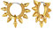 U7 Gotik Punk Creolen Ohrringe für Frauen Hip-Hop Spike Nieten Klappcreolen 18k vergoldet Kleine Huggie Kreolen Geometrischer Modeschmuck Accessoire