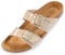 Palado Sandalias para mujer Samos – Sandalias elegantes fabricadas en España – Zapatillas cómodas con plantilla de corcho amortiguadora – Zapatos de verano de moda, Color beige., 42 EU