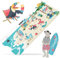 Toniamo Badewannenmatte Kinder 100x40 cm | Badematte rutschfest für Baby & Kinder | Antirutschmatte Badewanne BPA-frei | rutschfeste Badewannen Matte antibakteriell | Anti Rutschmatte 'Strandparty
