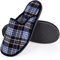 ESTRO Zapatillas De Casa Hombre Pantuflas Algodón con Suela de Memoria Antideslizante F17 (45, Azul)