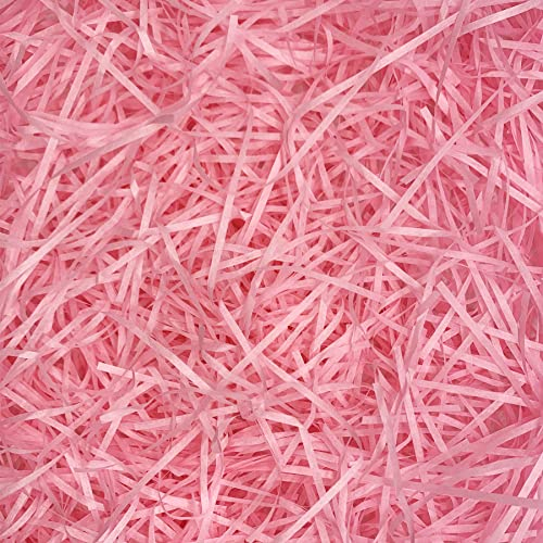 PEVOGON Rosa Ostergrasfüller, Papierschnipsel für Osterkorb, Geschenkverpackung, Füllung, Eierfüller, Partyzubehör, Dekoration, 200 g