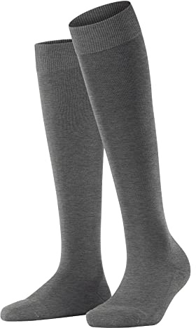 FALKE Damen ClimaWool Kniestrümpfe atmungsaktive klimaregulierende geruchshemmende Wolle Lyocell sehr langlebig verstärkt elegant fein ultra leichtes Gefühl auf der Haut 1 Paar
