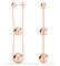 LeCalla 925 Sterling Silber Rose vergoldet Triple Drop Ohrringe für Frauen Teenager