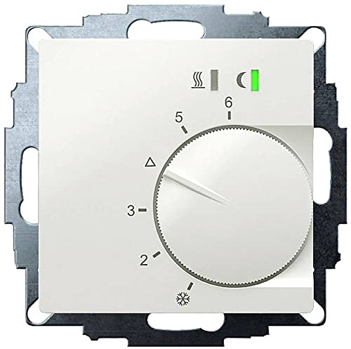 Eberle UP-Raumregler UTE 2500 (RAL9010 glänzend, 55x55, 5-30C, AC 230V, Triac-Ausgang, Schaltbar 5 Stellantriebe a 3W, Change-Over-Eingang, TA 3,5K, LED Anzeigen) 547895554502