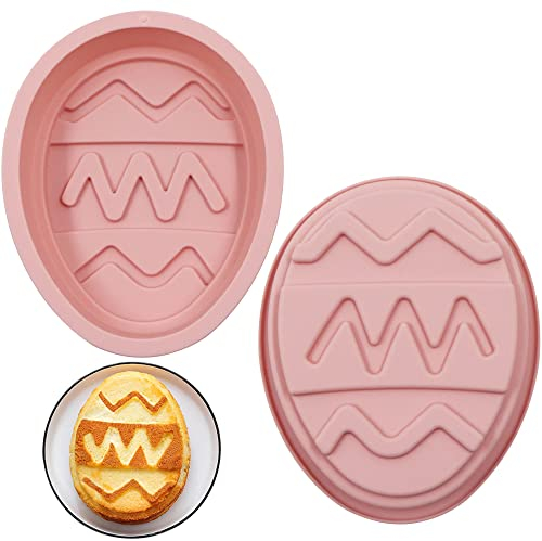 Moule Silicone Gâteau œufs Patisserie - DIY Ustensiles Cuisson Antiadhésif Outil pour Pâques/Quotidiennement/Enfants Chocolat Chaud Gelée Mousse Savon Fait Main Biscuit (2 pièces, 6 pouces)