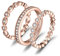 JewelryPalace Ewigkeitsring 3 Stapelringe Eheringe Ring Silber 925 Damen, Zirkonia Silberringe Trauringe Damenring Vorsteckring Rosegold Hochzeitsringe Antragsring Memoirering Ringe Set Schmuck 57