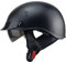 Halbschalenhelm Halbhelme Motorradhelm mit ECE Genehmigt Brain-Cap Halbschale Roller-Helm Scooter-Helm Jet-Helm Retro für Erwachsene Herren Damen A,L