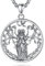 CELESTIA Hekate Kette Halskette Damen Silber 925 Wicca Schmuck Witchcraft Anhänger Amulett Witcher Geschenk Hexen Zubehör Spirituelle Geschenke Frauen Esoterik