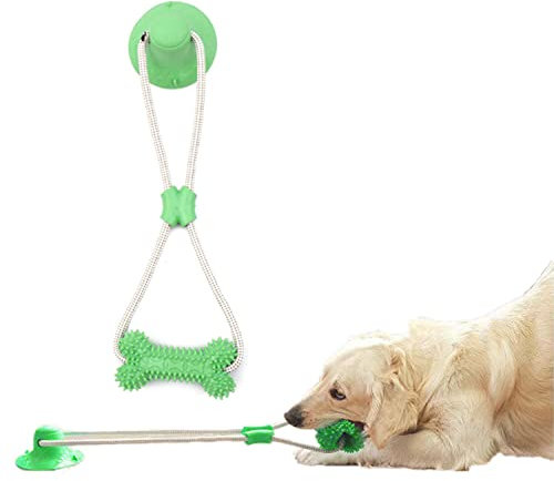 NafuFreedom Dog Chew Suction Cup Tug of War Toy, Interactive Dog Toy, Puppy Teething Toys, Chew Toy(Green)