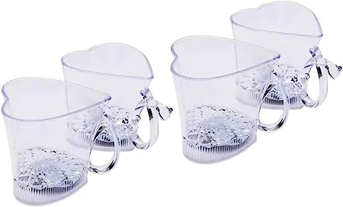 Chopes à bière personnalisées Chopes, chopes à bière, chopes à bière, 4 pièces tasse lumineuse chopes à bière en plastique verres lumineux verres à eau en plastique gobelet à paillettes en plastique t