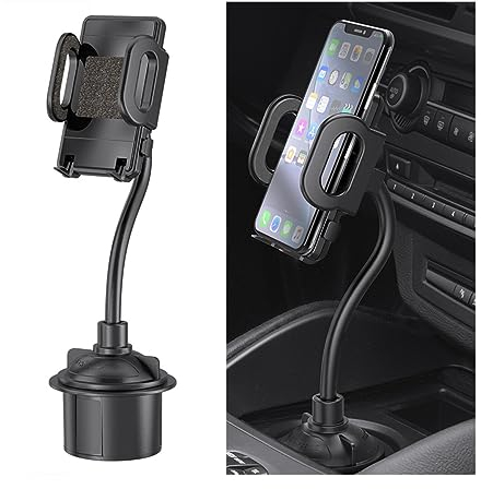 JNNJ Porte Telephone Gobelet, Universel Porte Ajuster l'angle Support Smartphone Porte Gobelet, Support De Gobelet De Rotation à 360 ° Support De Smartphone, Adjustable Voiture Accessories