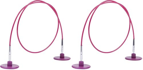 KNITPRO KP10501 35cm Single Cable to Make 60cm Interchangeable Needle Purple (Pack of 2)