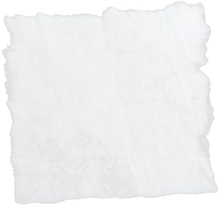 HOMSFOU 1 Blatt Weihnachtsschnee Baumwolle Schneerollen Kunstschnee Weihnachtliche Schneedekorationen Unter Christbaumschmuck Weihnachten Urlaub Winter Dekoration Draussen Decke Weiß