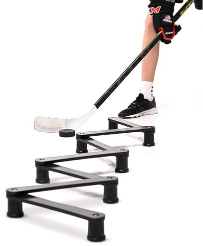 ACE Hockey Leichte Stickhandling Trainingshilfe - Snake 7, Ausrüstung für Puckkontrolle, Street Hockey Training, Reaktionszeit und Koordination, langlebig, tragbar und verstellbar