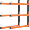 Holzregal Wandhalterung, Holzlagerregal, robuste Holzregale mit 3-Ebenen-System, 163 kg, stabiler Garagenholz-Organizer, orangefarbene Holzregale für drinnen und draußen, 2 Stück
