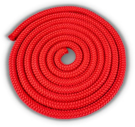 HAEST Springseil für Kinder & Erwachsene | 2,40 m Länge | Rot | 100 g Gewicht | Ideal für Schul- und Vereinssport | Robust & Anpassbar