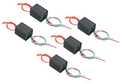 PATIKIL Alto Voltaje Generador, 5uds DC 3-6V 20KV Impulso Avanzado Energía Suministro Módulo Arco Voltaje Transformador para Científico Experimento, Negro