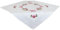 CKM Stickpackung 80 x 80cm Mitteldecke zum Besticken (Blume Schleife)