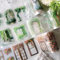 Arpaper Scrapbooking Stickers Zubehör Blumenaufkleber Set 3 Rollen Washi Tape Aufkleber Dekoration für Scrapbooking, Alben, Mobiles DIY（Window Sill Stickers 1）