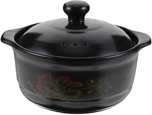 COLLBATH Cazuela De Gas Olla De Barro Para Cocinar Olla Para Estofado Resistente A Altas Temperaturas Utensilios De Cocina Cazuela De Cerámica Olla Para Estofado De Cerámica Olla Para