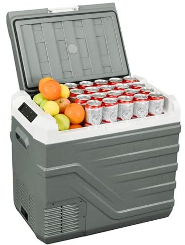 Alpicool 44L Car Refrigerator NL50 12V Portable Car Fridge Freezer Refrigerators 12V/24V DC 100~240 Volt AC Electric Cooler Box for Camping RV Road Trip Picnic Truck Camper -20℃-20℃