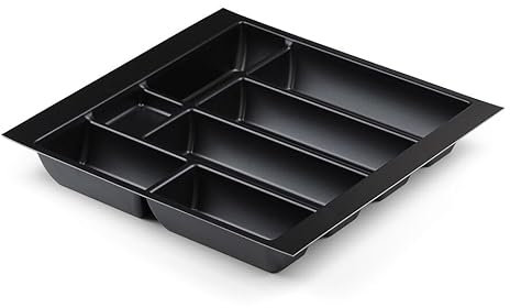 Handle & Home 500mm Black Cutlery Tray for Blum Tandembox 422mm Long x 412mm Wide