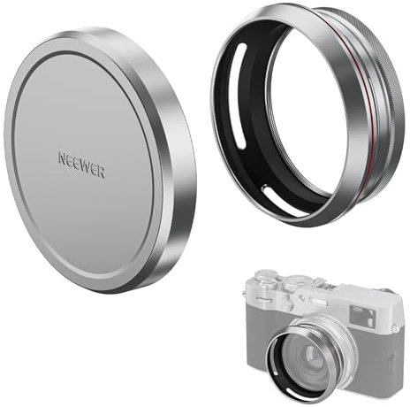 NEEWER Paraluce Rotondo per X100V/X100VI, Previene Riflessi e Flare, Non Compatibile con Filtri Rotondi Tradizionali, Argento, CA085