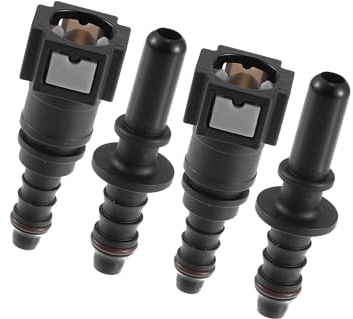 Hihaha 7.89mm to 8mm Straight Car Fuel Hose Quick Release Connector 2 Set Durable Material