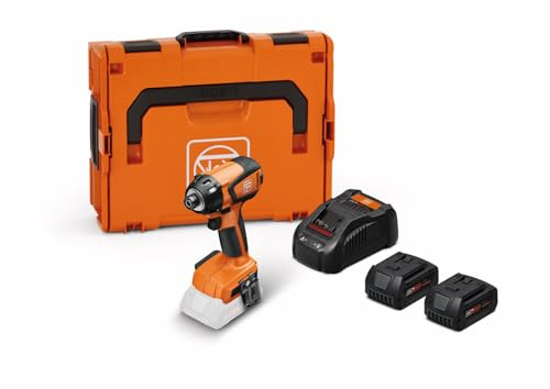 FEIN Chiave Battente a Batteria, ASCD18-200W4 AS 18V, Motore Brushless, Coppia fino a 210 Nm, Regolazione coppia su 6 Livelli, Per ogni tipo di Avvitatura, 2 batterie 18V 5Ah e Caricabatterie