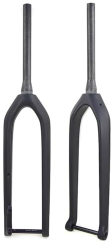 BSFHQS 26/27.5/29er VTT Fourche Rigide 28.6mm Fourche Avant À Droite/Conique Fourche De Vélo en Fiber De Carbone Frein À Disque Axe Traversant 15 * 110mm Boost(Matte Tapered,26in)