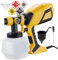 INMOZATA Paint Sprayer, Fence Paint Sprayer with 1200ML Container, Electric Paint Spray Gun with 4 Nozzles and 3 Patterns for Walls and Ceilings, Sheds, House Painting (Yellow)