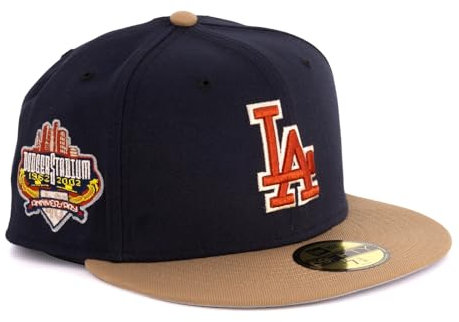 New Era Cap 59FIFTY Herren Basecap MLB Limited Edition (Los Angeles Dodgers, Navy/Khaki, 7 5/8)