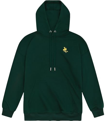 Bavarian Caps Unisex Peanuts: Ned Mid Mir Hoodie, dunkelgrün, XS