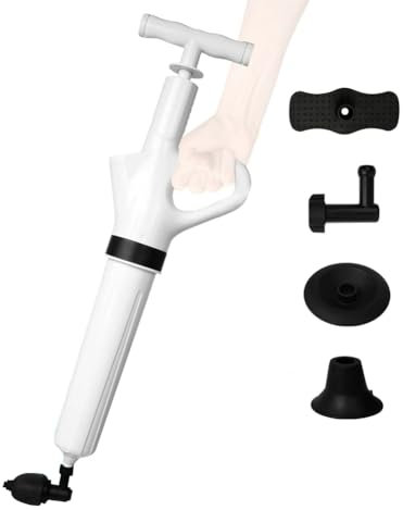 Jolsaawie Desatascador de Aire A Alta Presión de Sleek Home: Desatascador y Eliminador de Obstrucciones de Desagües para Inodoros y Desagües
