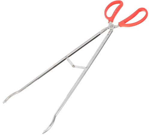 Mikinona pinzas para leña cámping pesado pintura herramientas de chimenea tenazas de chimenea resistentes accesorio de chimenea pinzas para fogata agarrador de troncos ardiente caucho