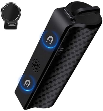 Enregistreur Vocal Espion Magnétique, Enregistreur Vocal Espion Discret 64GB, Mini Micro Espion Enregistreur de 30 Jours d'enregistrement Continu, Enregistrement en Une Touche pour Réunions
