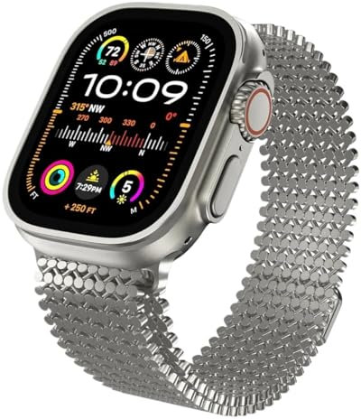 yaponuk Correa Milanesa Para Apple Watch Ultra 2 Para iWatch Series 10 9 8 7 6 5 4 SE Pulsera Correa(Original titanium,42 44 45 49mm)