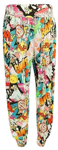 Women's Harem Trousers - Ladies Casual Pants -Elasticated Waist - Soft Stretchy Fabric - Full Length - Plus Size UK (UK, Numeric, 8, 26, Regular, Regular, M/L (12-14), Bang)