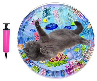 Wasser-Spielmatte für Katzen Wasser Reise Krabbelpad Anti-Langeweile