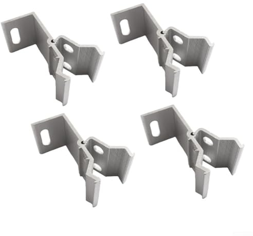 ZMdooreasy Set di 4 morsetti angolari per tetti, in lega di alluminio, con accessori a vite, per un'installazione affidabile e sicura di piastrelle e sistemi fotovoltaici