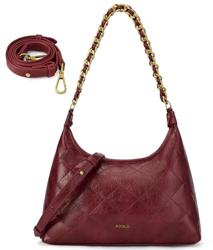 Fexkean Handtaschen Damen,Umhängetasche für Frauen Crossbody Taschen,PU Leder Trendy Handtasche,Mini Hobo Bag Retro Achsel Tasche,Shoulder Bag für Dating Party Ausflüge