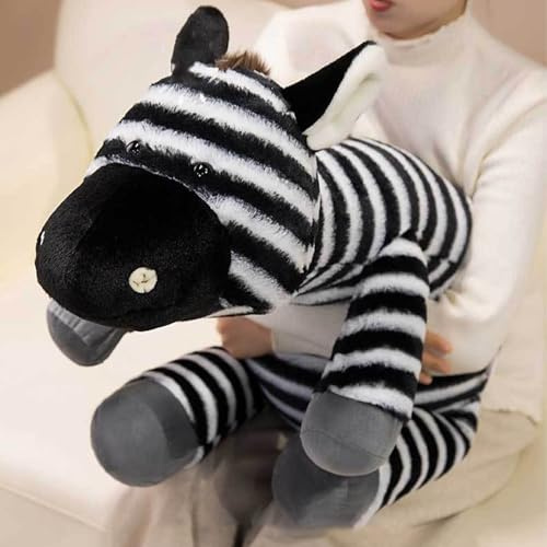 Xiyocadt Zebra Kuscheltier, 40/60/90/110cm Groß Plüschtier, Schwarz Weiß Stofftier Plüsch Puppe, Geschenk für Jungen Mädchen (40CM)