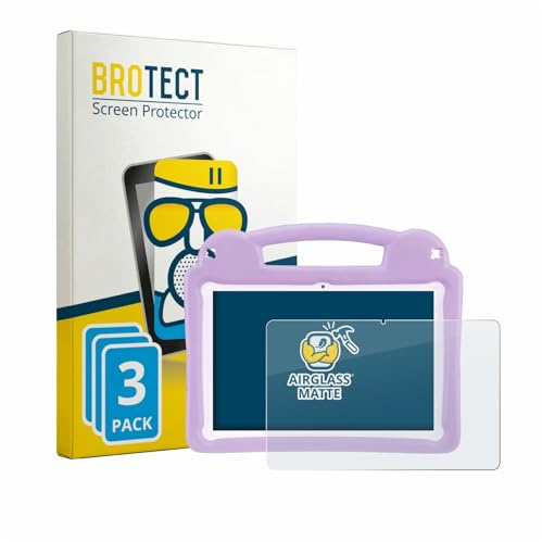 BROTECT Entspiegelungs Schutzglas für LETGOSPT Kids Tablet 10.1 (3 Stück) Schutzfolie Matt [Extrem Kratzfest 9H, Anti-Fingerprint]
